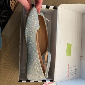 Aria Silver Sparkle Flats